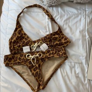 NWT Coach Leopard Bikini